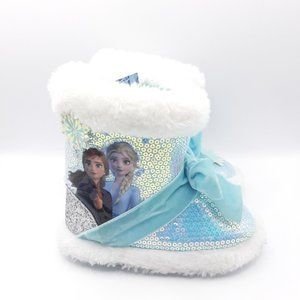 Disney Frozen 2 Anna & Elsa Cozy Faux Fur Lined Slippers